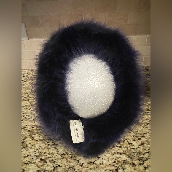 York Furrier Purple Dyed Fox Headband. Velcro attachments for comfort. NWT - OS - Picture 3 of 7